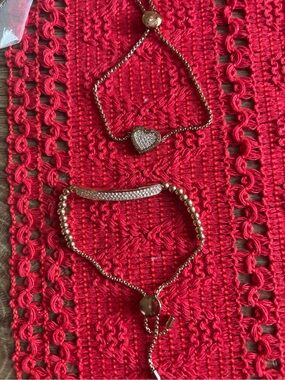 Gold-Tone Heart & Bar Adjustable Bracelet Set Michael Kohl’s